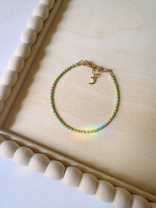 Mini Stripe Bracelet - aqua / merigold 🌾