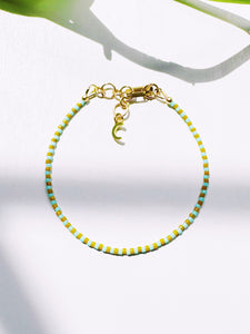 Mini Stripe Bracelet - aqua / merigold 🌾