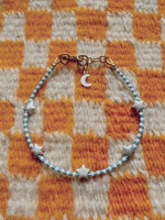 Load image into Gallery viewer, Silver Starlette Bracelet - blue / ivory 🌌
