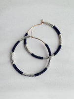 Load image into Gallery viewer, WS : Thicc Stripe Serpent Hoops (more colors)
