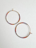Load image into Gallery viewer, WS : Mini Stripe Serpent Hoops (more colors)
