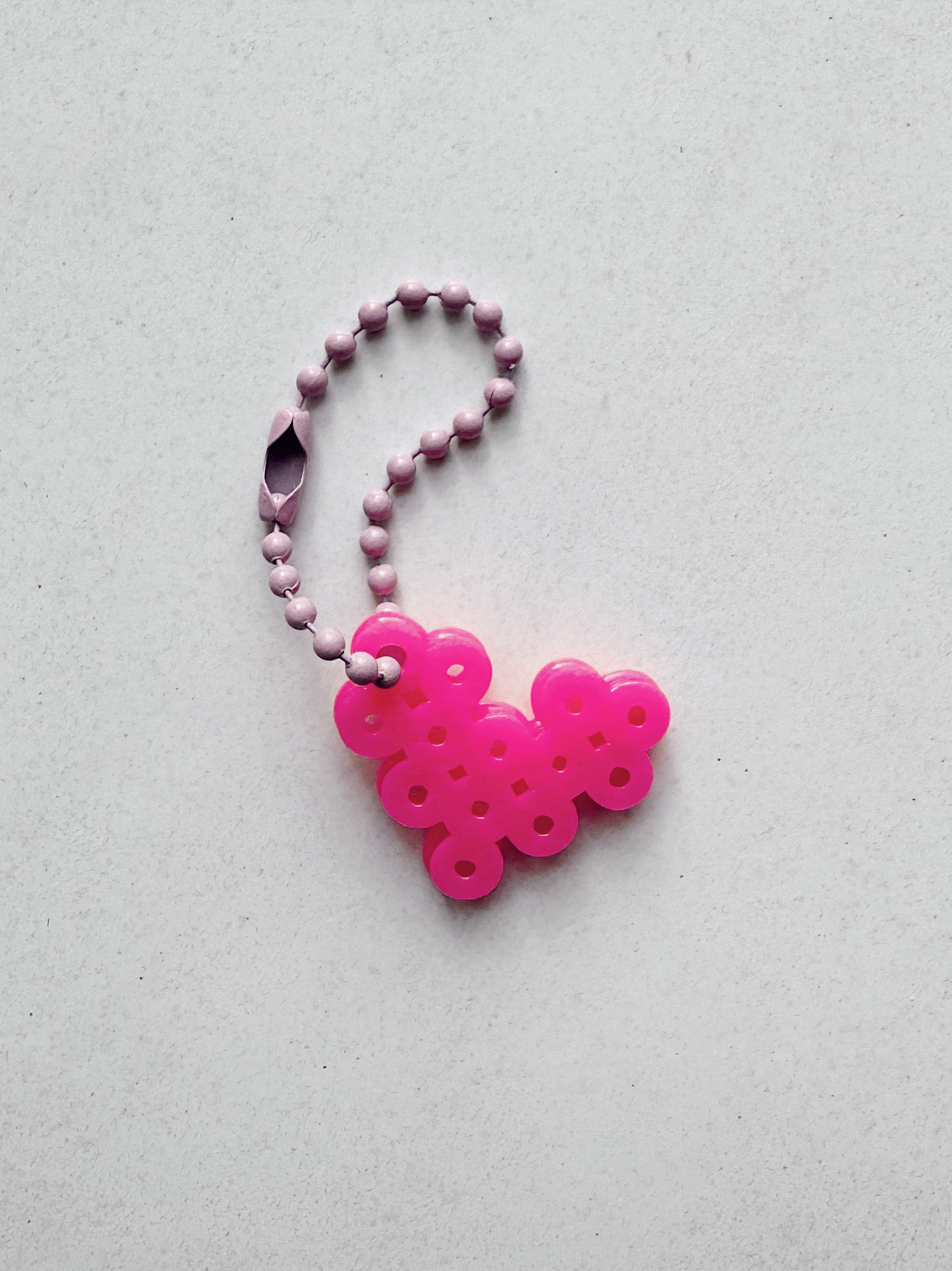 Heart Charm - hot pink
