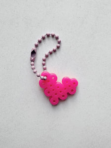 Heart Charm - hot pink