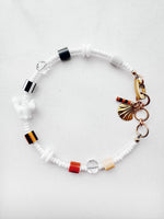 Load image into Gallery viewer, Critter Bracelet - ghost kitty - grey / tan
