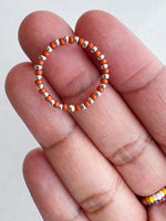 Load image into Gallery viewer, MINI STRIPE RING - brick / silver
