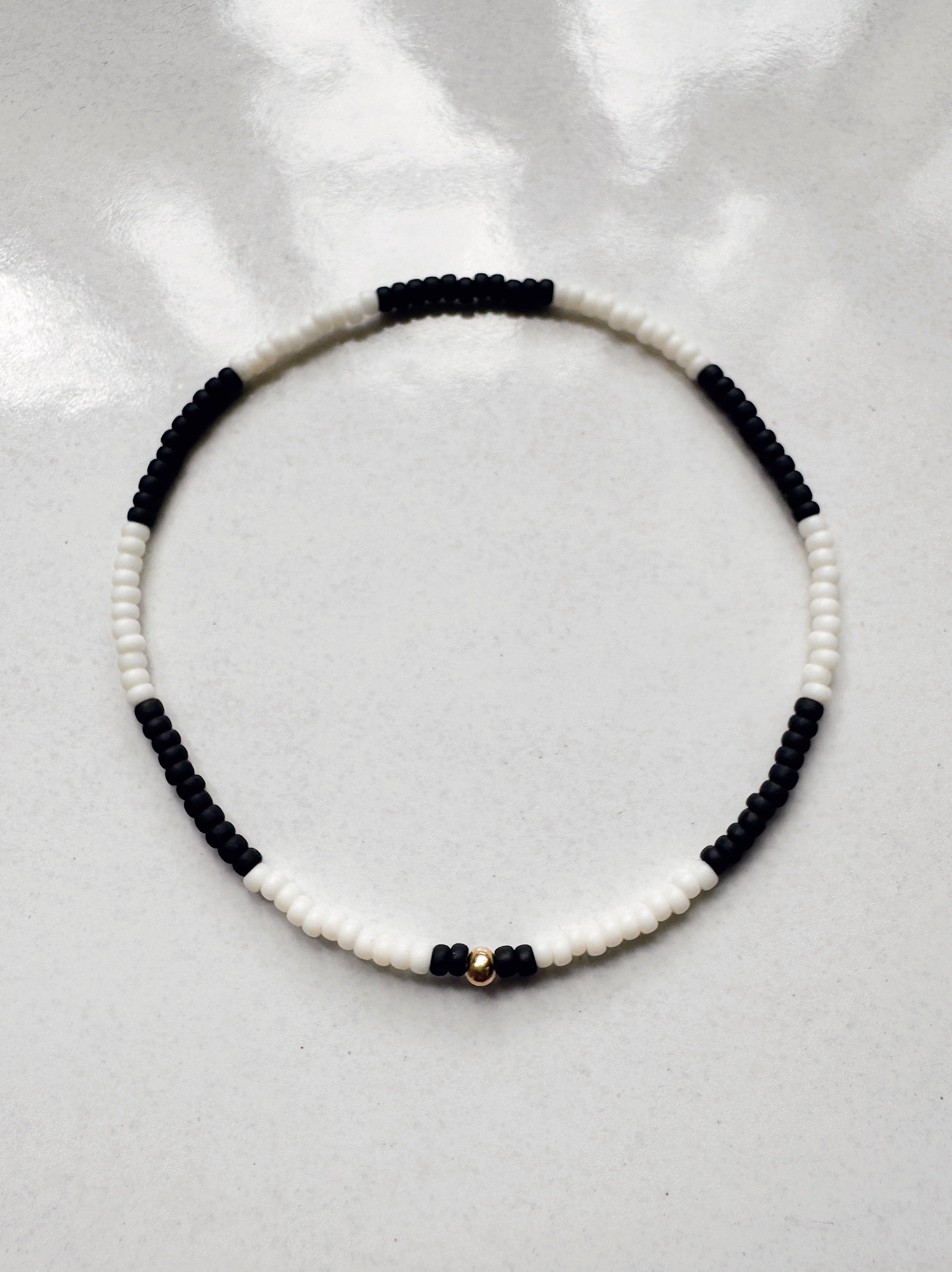 Thicc Stripe Bracelet - black / ivory