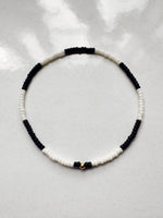 Load image into Gallery viewer, Thicc Stripe Bracelet - black / ivory
