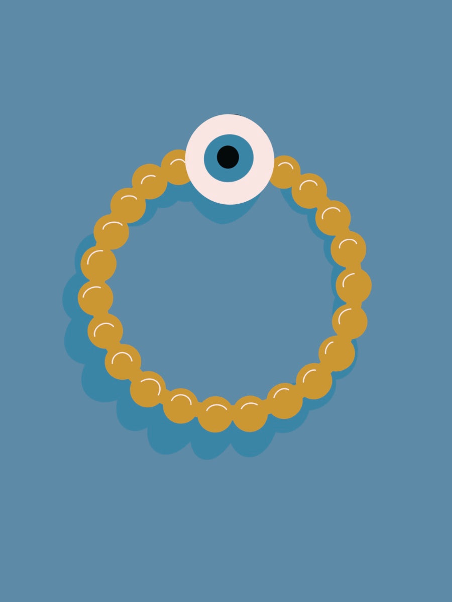 Evil Eye Ring - gold fill