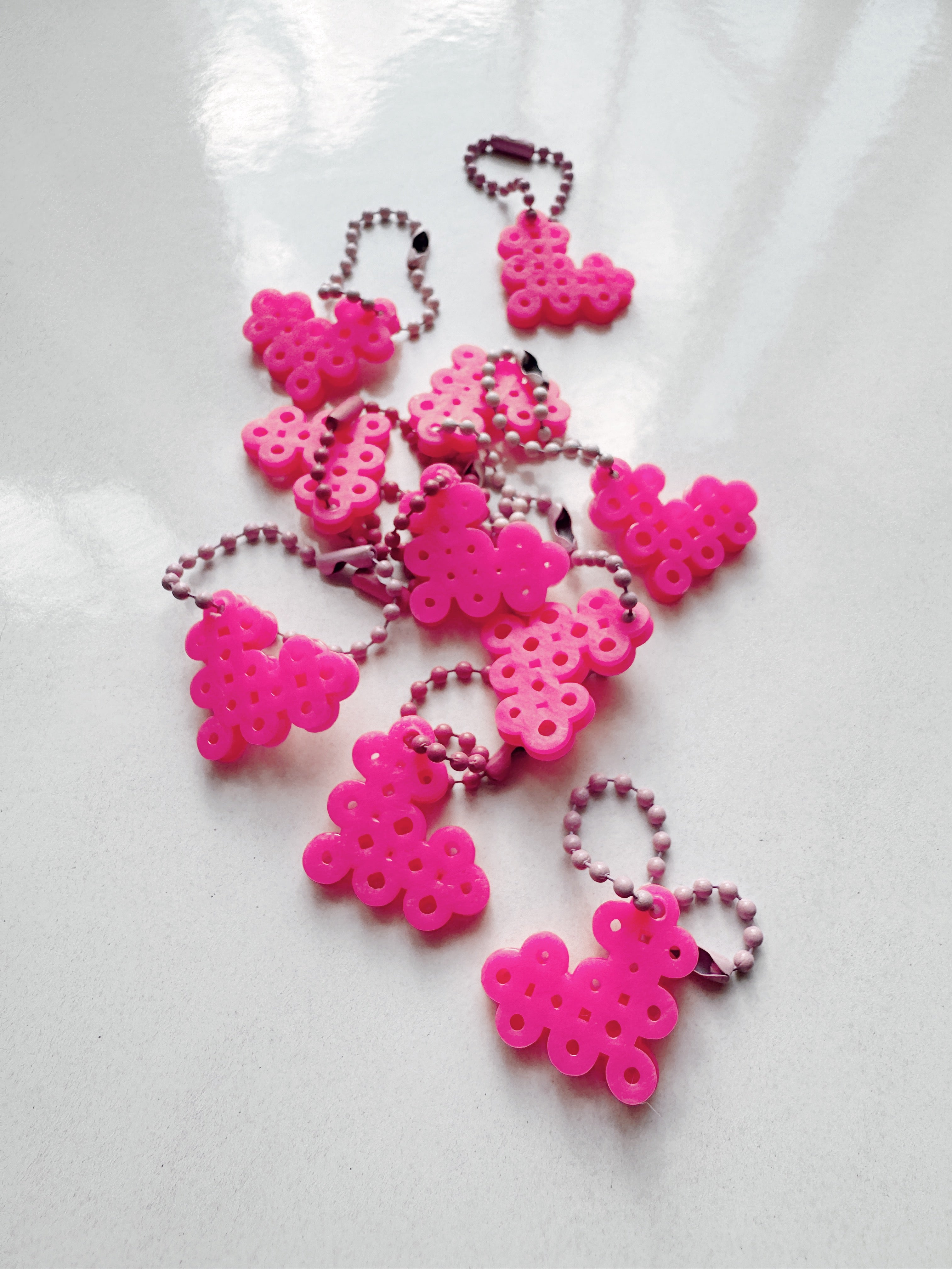 Heart Charm - hot pink