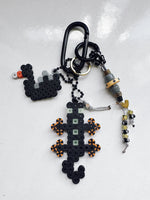 Load image into Gallery viewer, SwanLizard Bag Charm - black / black
