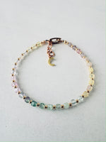 Load image into Gallery viewer, ORBIT BRACELET - Rainbow Flourite / gold fill
