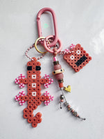 Load image into Gallery viewer, RoboLizard Bag Charm - pink / pink
