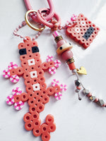 Load image into Gallery viewer, RoboLizard Bag Charm - pink / pink
