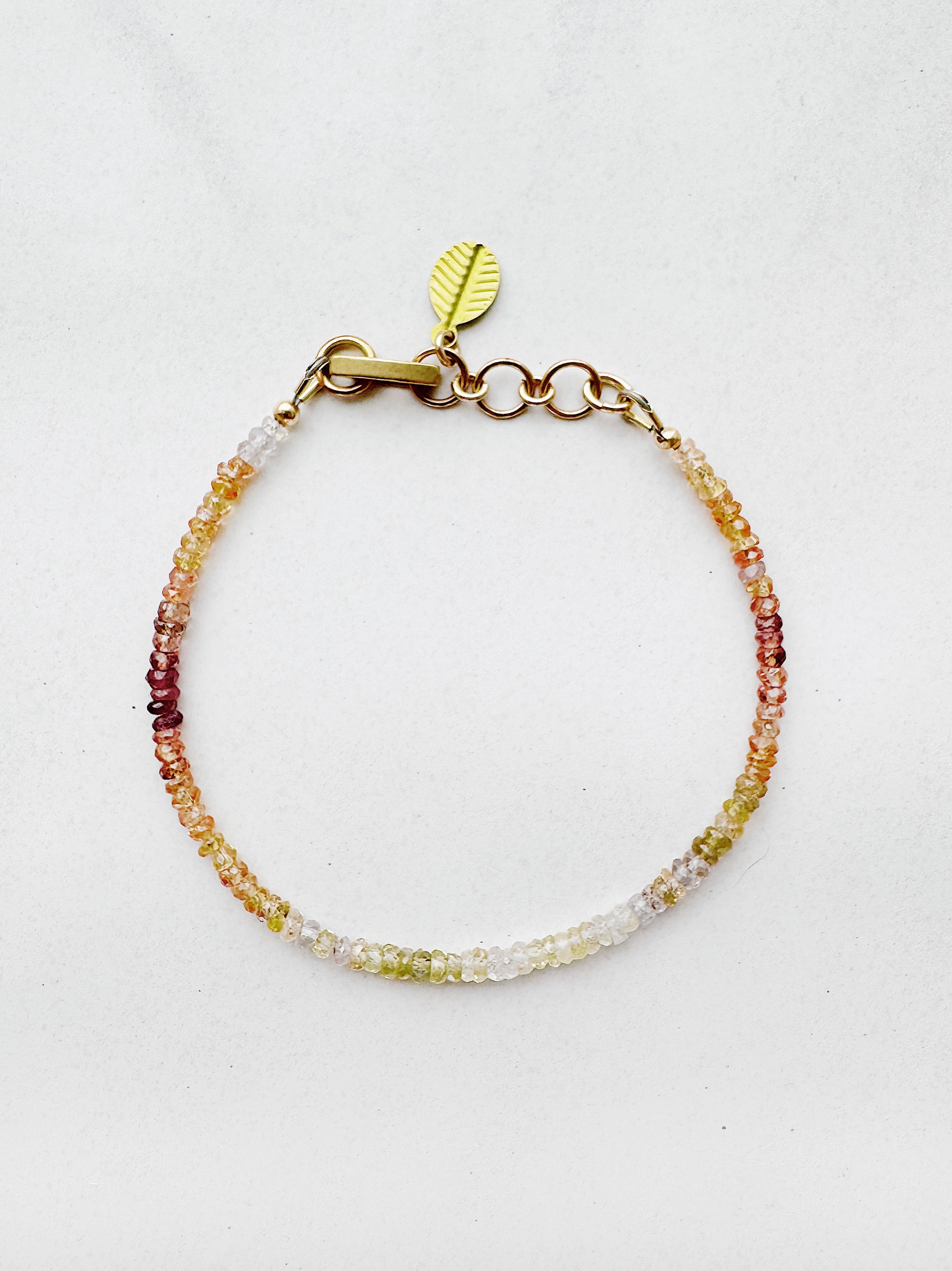 sample 036 - ombre sapphire bracelet - warm - small (6.0-6.75")