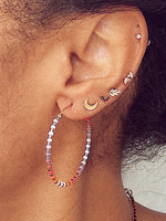 Load image into Gallery viewer, MINI STRIPE HOOPS - canyon
