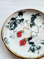 Load image into Gallery viewer, MONARCH BUTTERFLY EAR THREADERS - gold filled
