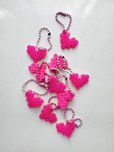 Heart Charm - hot pink
