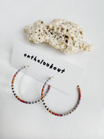 Load image into Gallery viewer, WS : Mini Stripe Serpent Hoops (more colors)

