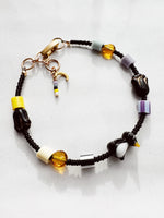 Load image into Gallery viewer, Critter Bracelet - black penguin - dusk / yellow
