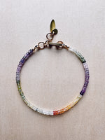 Load image into Gallery viewer, Ombre Sapphire Bracelet - green to purple - sample
