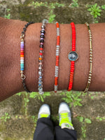 Load image into Gallery viewer, GOLDEN THICC STRIPE BRACELET - pick your charm :)
