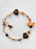 Load image into Gallery viewer, Golden Critter Bracelet - red fox - black / peach
