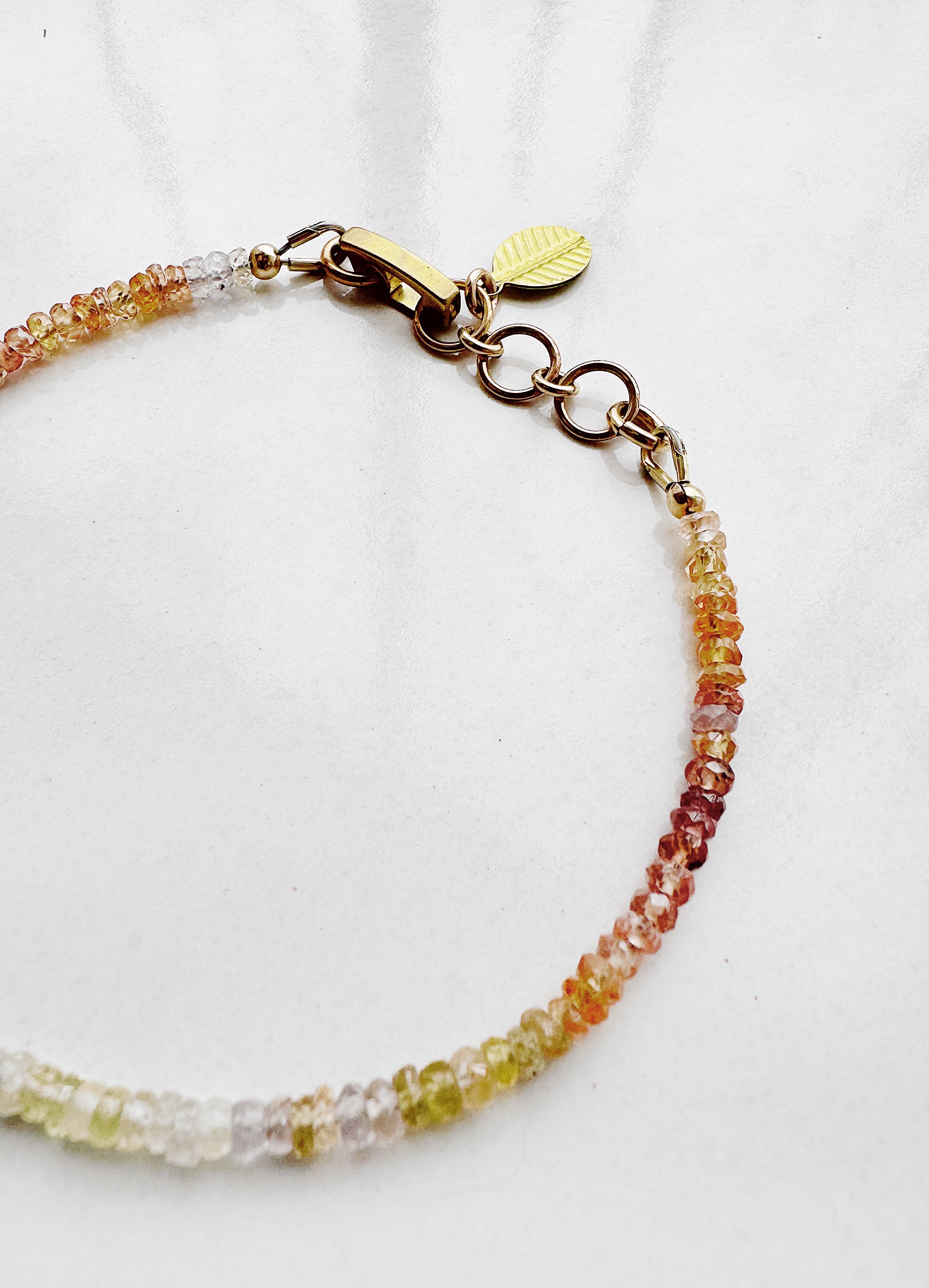 sample 036 - ombre sapphire bracelet - warm - small (6.0-6.75")