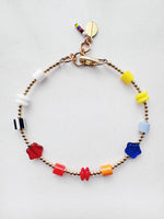 Load image into Gallery viewer, Golden ToyBox Bracelet - primary kidcore - white / yellow
