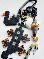 Load image into Gallery viewer, SwanLizard Bag Charm - black / black
