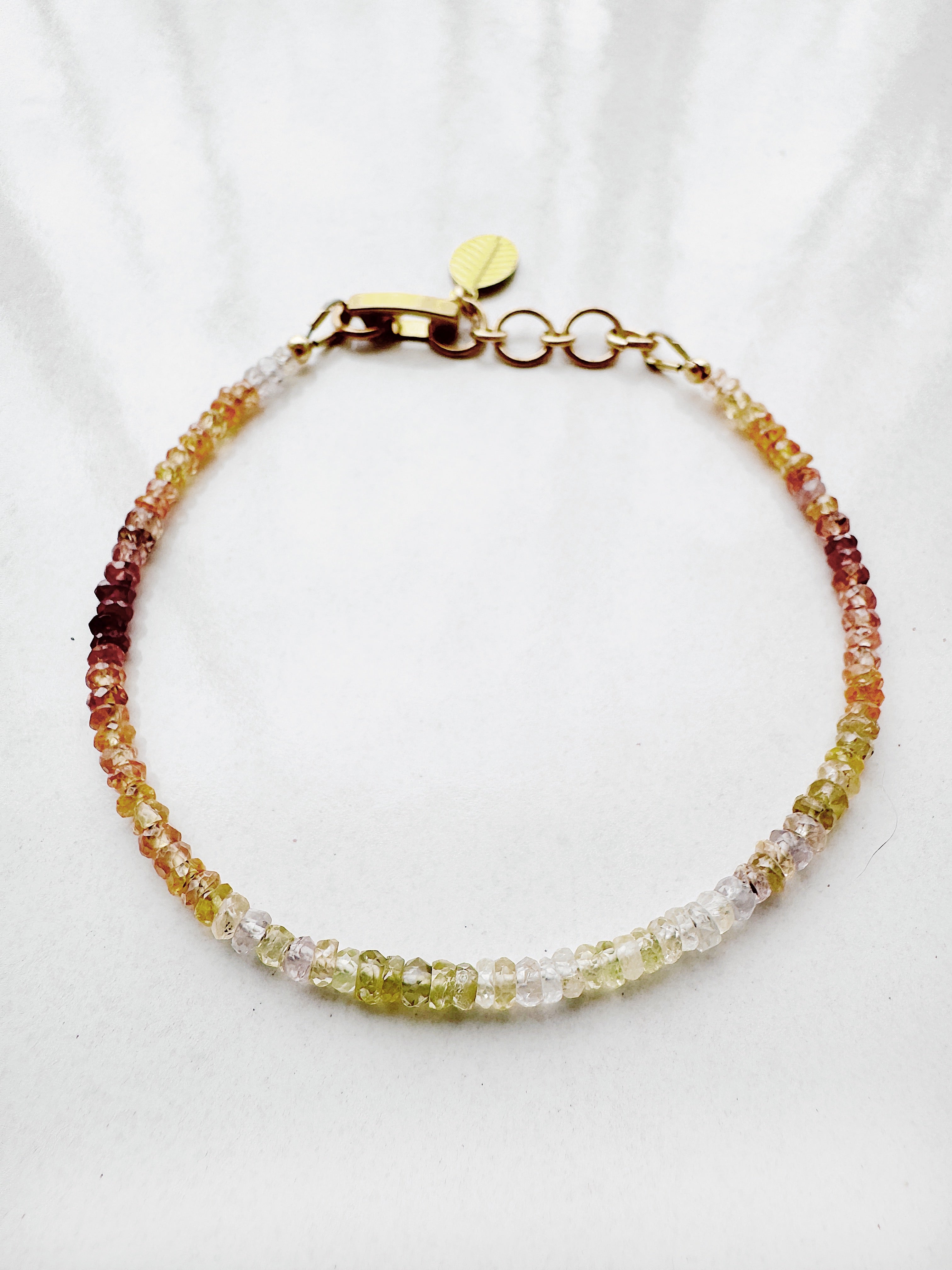 sample 036 - ombre sapphire bracelet - warm - small (6.0-6.75")