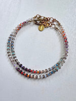 Load image into Gallery viewer, GEM GRADIENT BRACELET - Smokey Quartz / earthsky ombre
