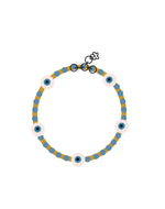 Load image into Gallery viewer, BYOB : Evil Eye Bracelet ~ mini stripe (2 colors + elastic or adjustable)
