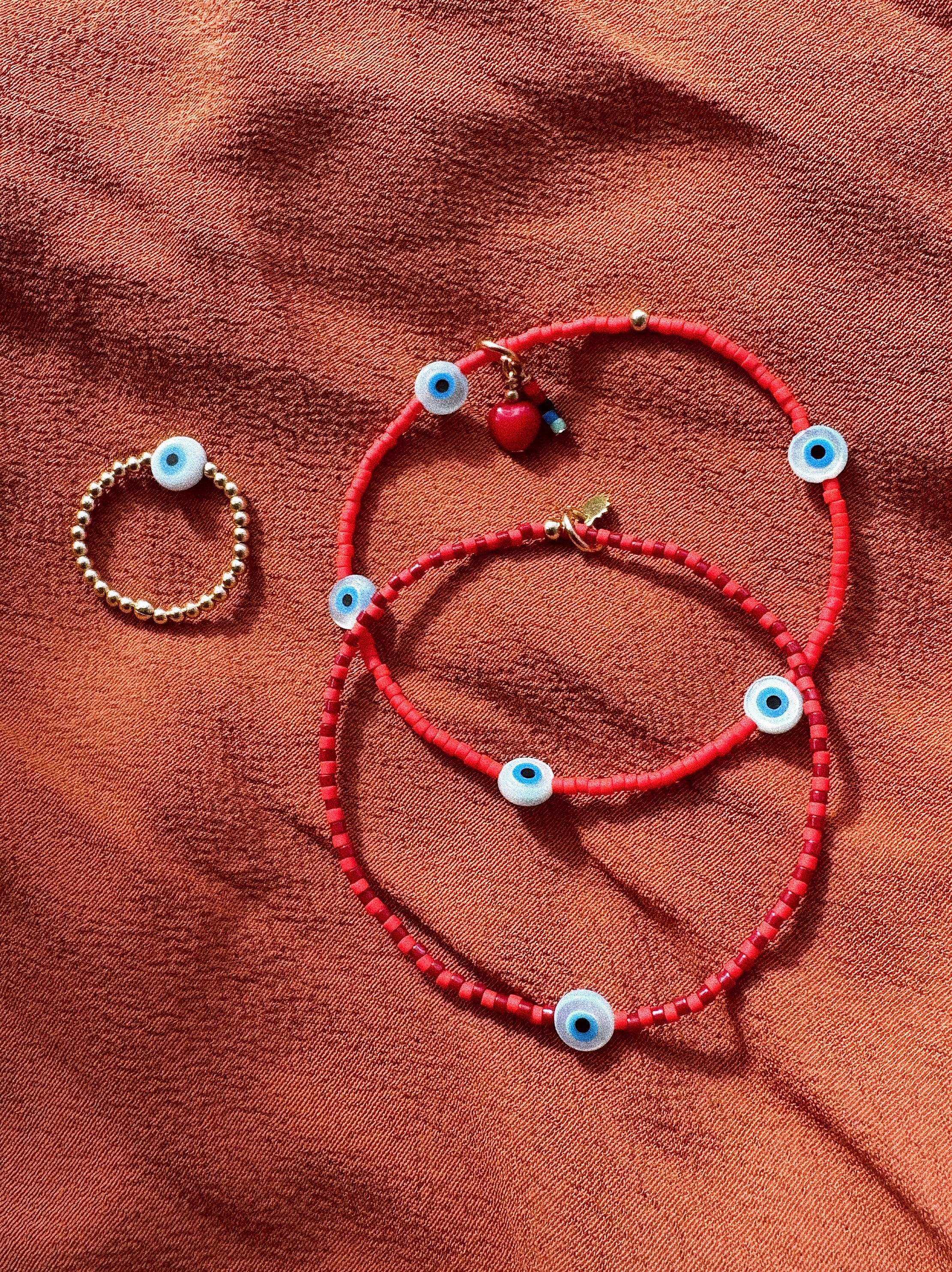 Evil Eye Ring - gold fill