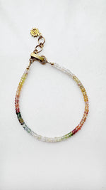 Load image into Gallery viewer, sample 038 - ombre sapphire bracelet - cool + warm - medium (6.5-7.25&quot;)
