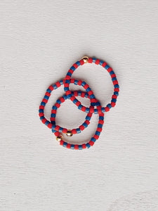 Mini Stripe Ring - red / blue