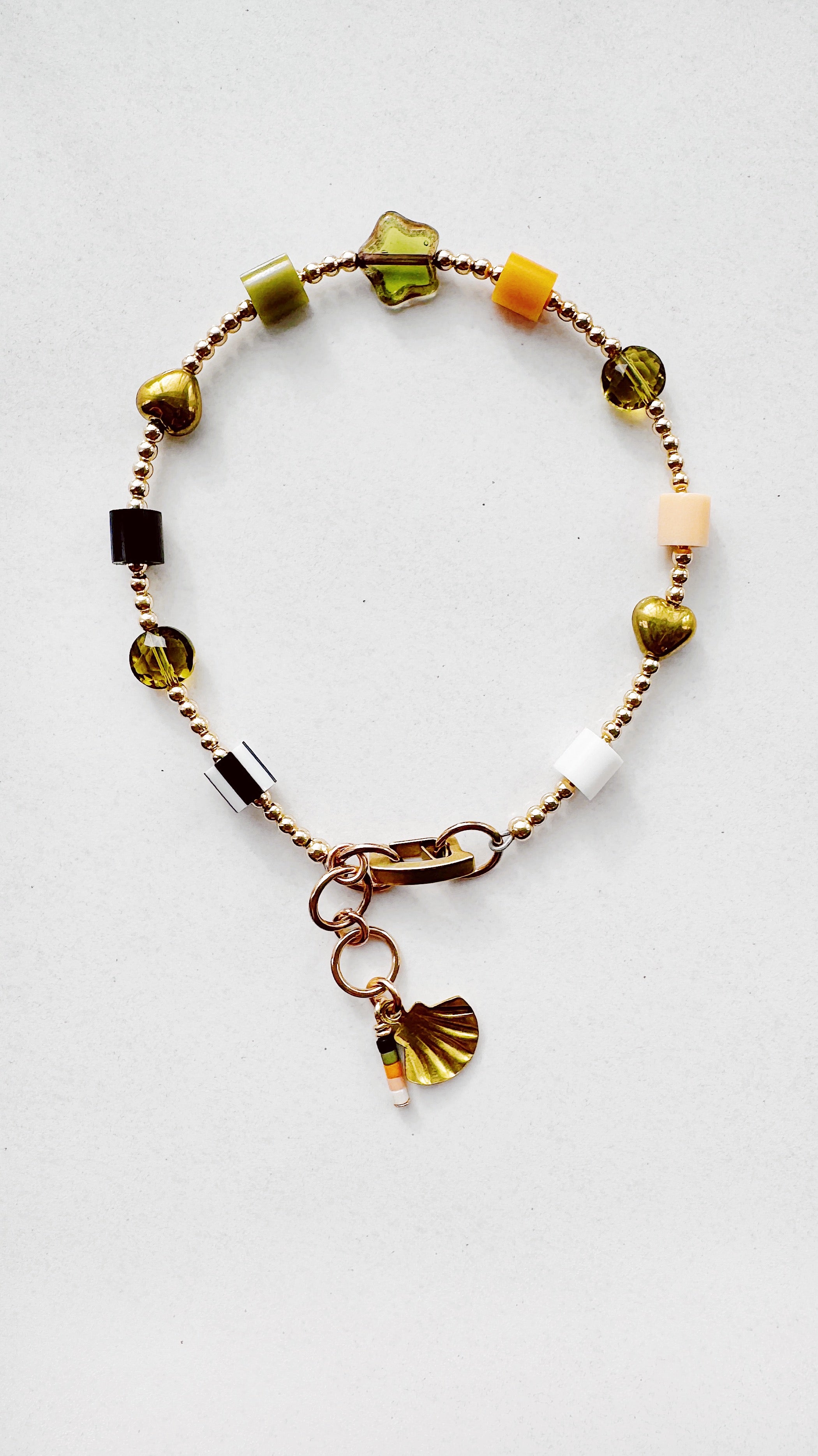 Golden ToyBox Bracelet - star - zebra / white