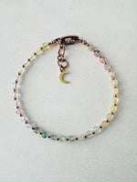 Load image into Gallery viewer, ORBIT BRACELET - Rainbow Flourite / gold fill
