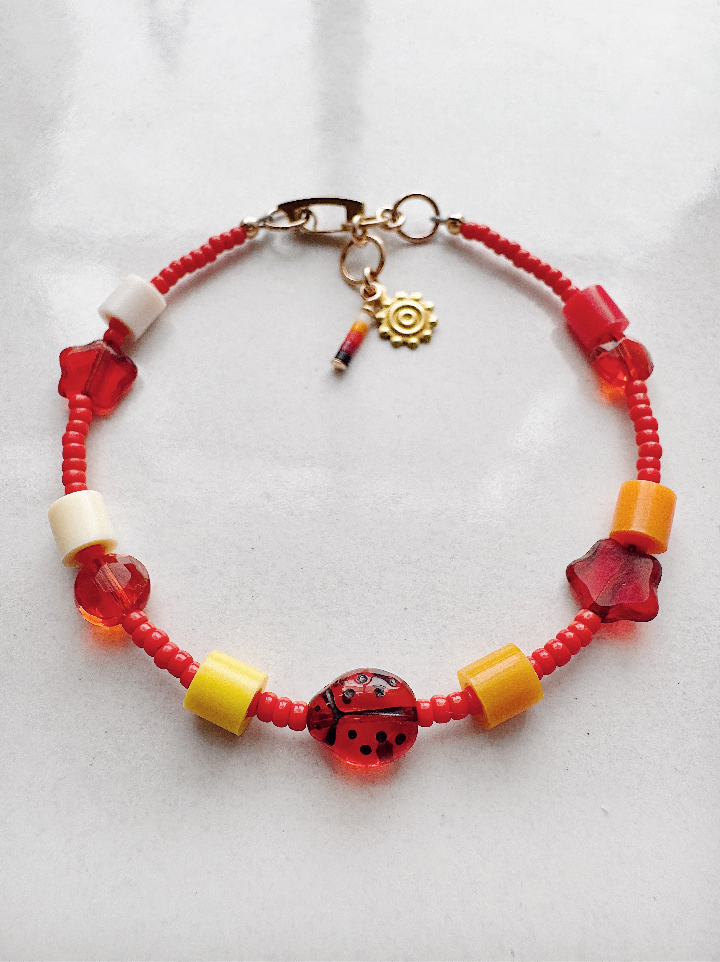 ToyBoxCritter Bracelet - red ladybugs 002