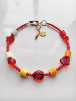 Load image into Gallery viewer, ToyBoxCritter Bracelet - red ladybugs 002
