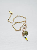 Load image into Gallery viewer, DAPPED BAR Chain Bracelet - 14K gold fill - medium
