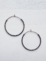 Load image into Gallery viewer, MINI STRIPE HOOPS - deepspace
