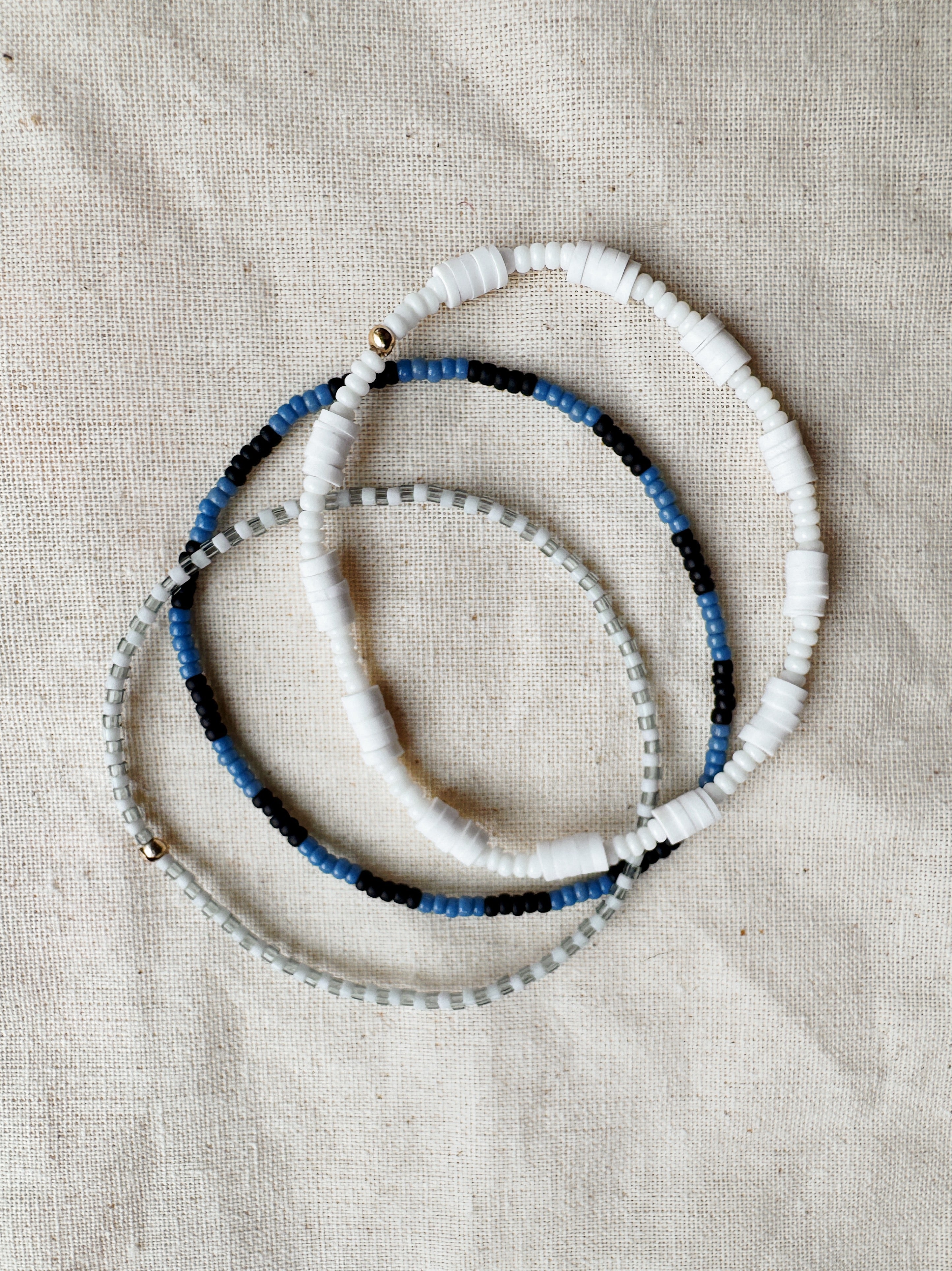 sample 017 - set of 3 bracelets - 6.5 inches
