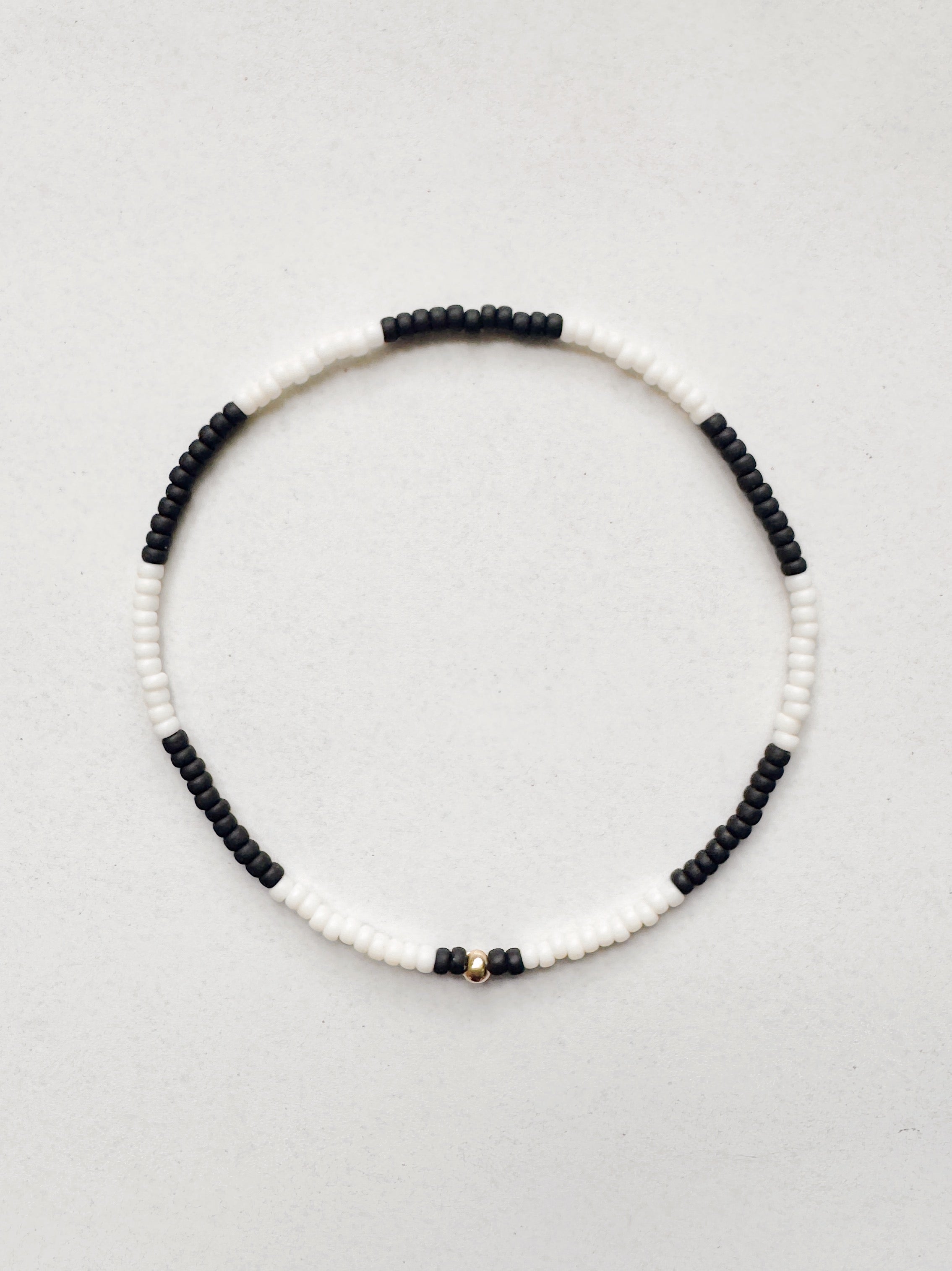 Thicc Stripe Bracelet - black / ivory