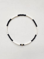 Load image into Gallery viewer, Thicc Stripe Bracelet - black / ivory
