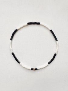 Thicc Stripe Bracelet - black / ivory