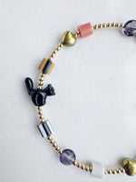 Load image into Gallery viewer, Golden Critter Bracelet - black kitty

