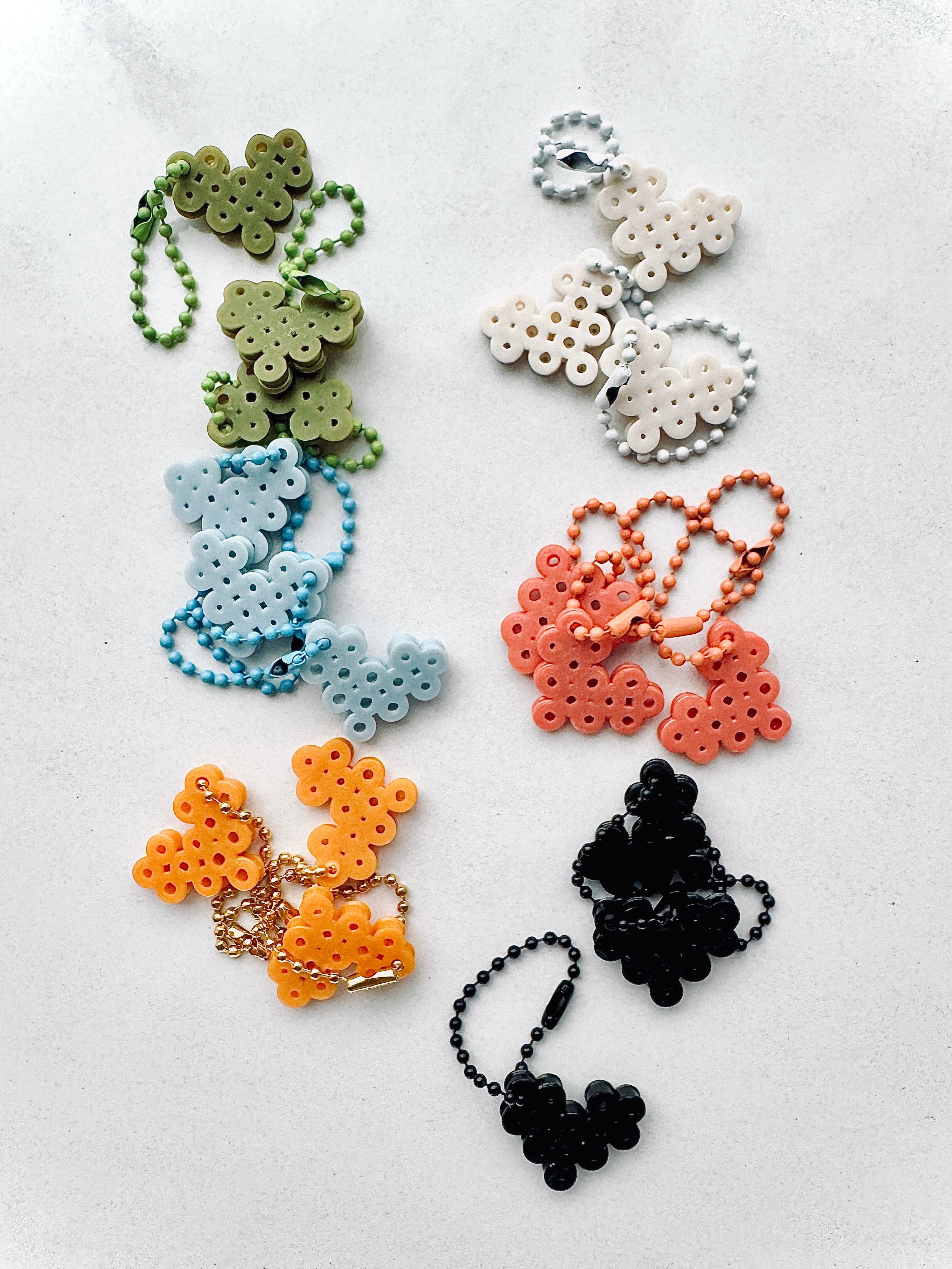 HEART CHARMS - fall colors (set of 6)