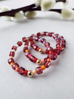 Load image into Gallery viewer, GEM GRADIENT RING - Garnet / canyon - size 6
