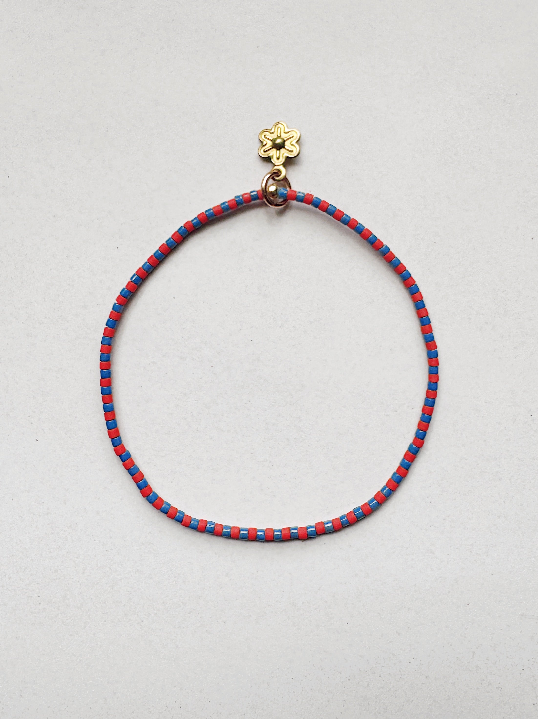 Mini Stripe Bracelet - red / blue