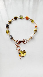 Load image into Gallery viewer, Golden ToyBox Bracelet - star - zebra / white
